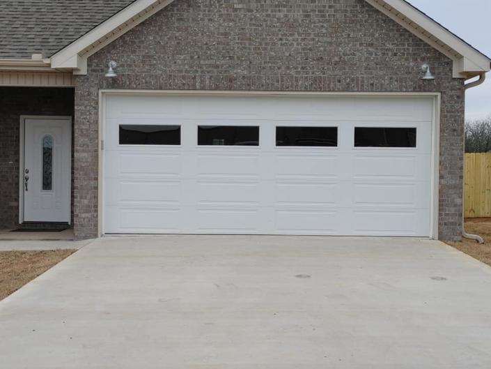 White two car garage door