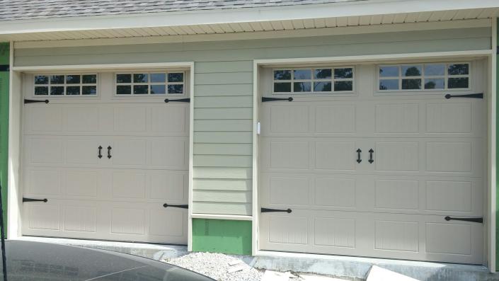 sonoma style garage door with decorative hardware